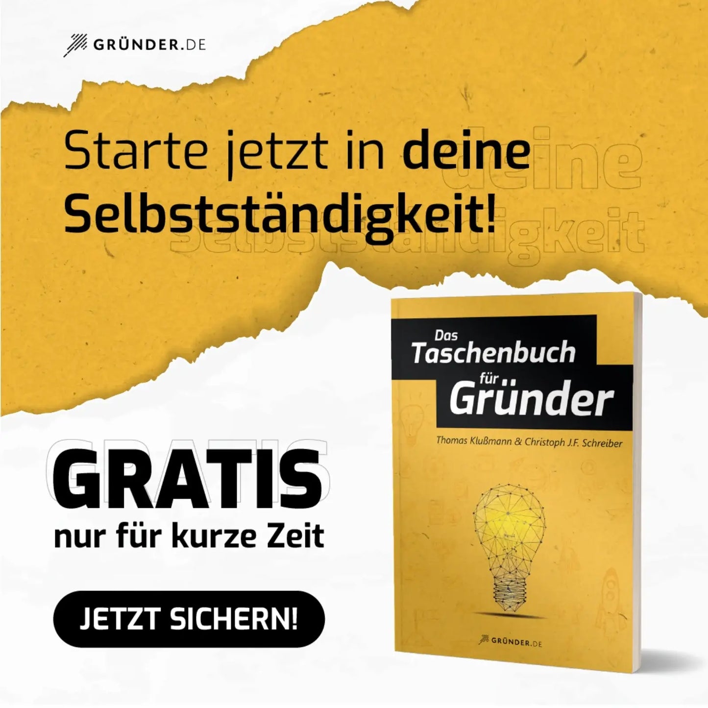 Das Taschenbuch fuer Gruender von Thomas Klussmann gratis Buch, selbstständig